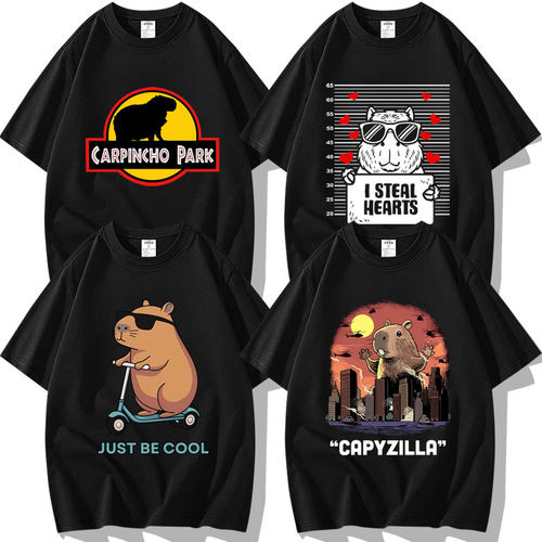 水豚capybara卡皮巴拉短袖T恤衫