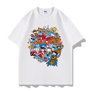 泰国thailand特色文化元素主题旅游户外纯棉夏季短袖T恤衣服半袖
