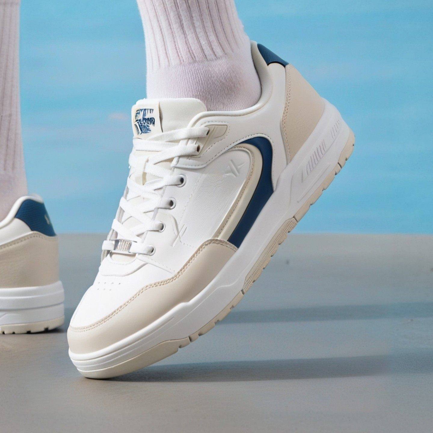 特步男子创新小板2026春季新款简约百搭休闲运动板鞋圆头运动风,运动鞋new,跑步鞋,淘宝优惠券,粉丝福利购,淘宝优惠卷