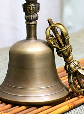 快速发货摆件尼泊尔手工法器光面五股金刚铃杵用品Z9厘米大号