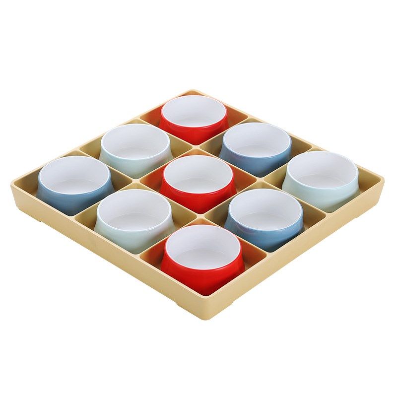 快速发货创意九宫格拼o盘密胺餐具商用火锅烤肉配菜盘小吃盘子分,餐饮具,盘,淘宝优惠券,粉丝福利购,淘宝优惠卷