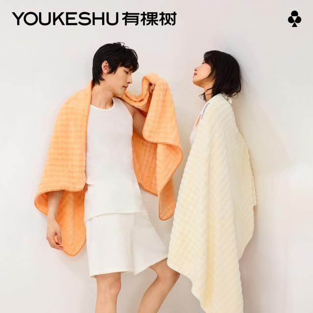 有棵树抗菌珊瑚绒浴巾成人家用大毛巾女男2025新款比纯棉全棉吸水