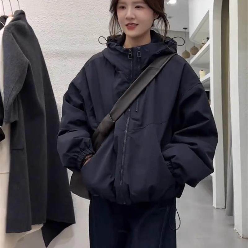 夹棉加厚连帽棉服女短款2025年新款百搭小个子爆款冲锋衣冬季外套,女装/女士精品,棉衣/棉服,淘宝优惠券,粉丝福利购,淘宝优惠卷