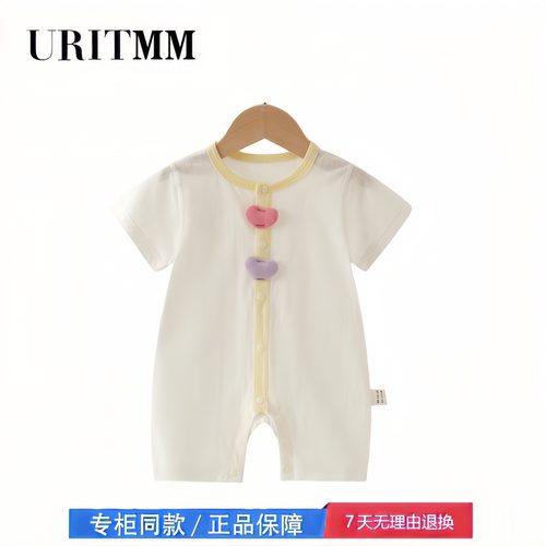 【2折专区】折扣店撤柜  婴儿夏季薄款衣服宝宝短袖连体衣爬服