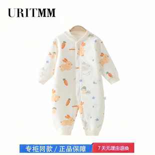 【撤柜专区】品牌专柜  40克薄棉婴儿连体衣春秋女宝宝哈衣男爬服