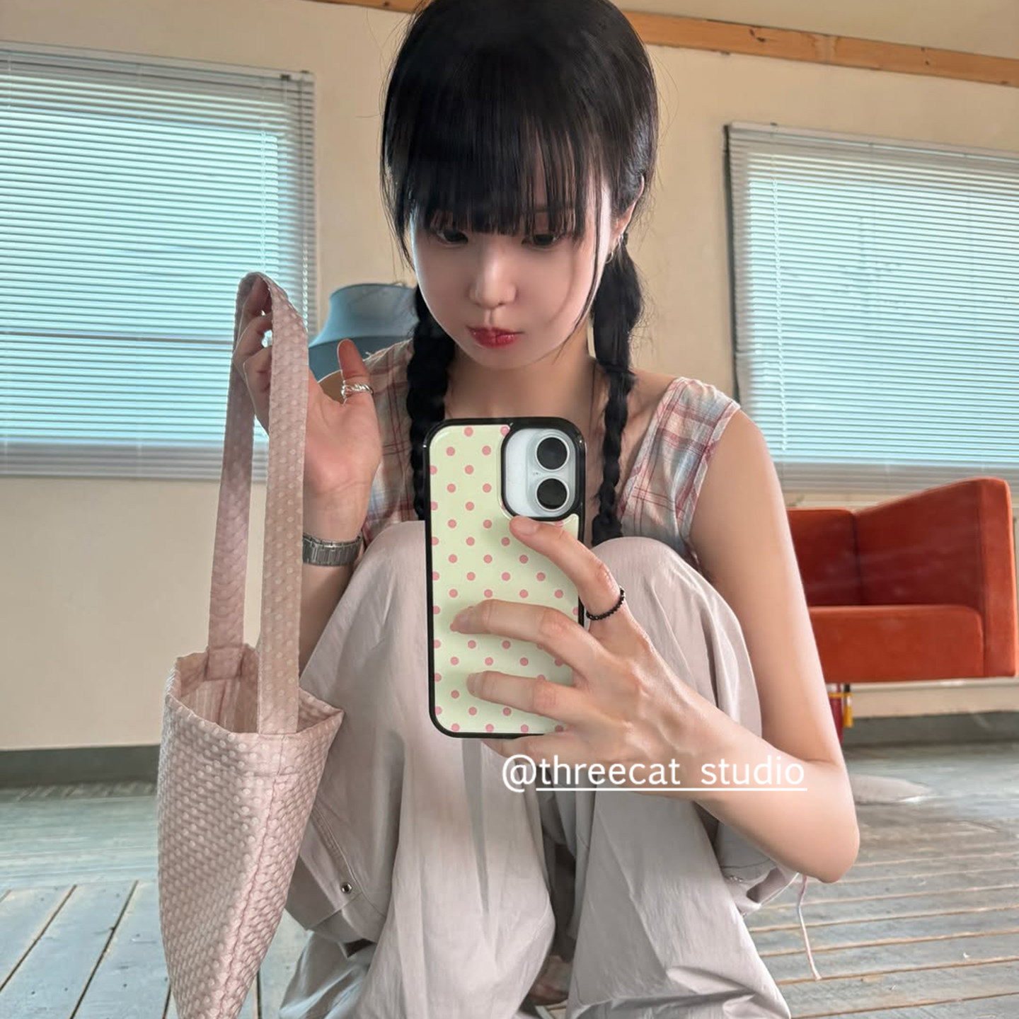 古早少女波点17promax手机壳