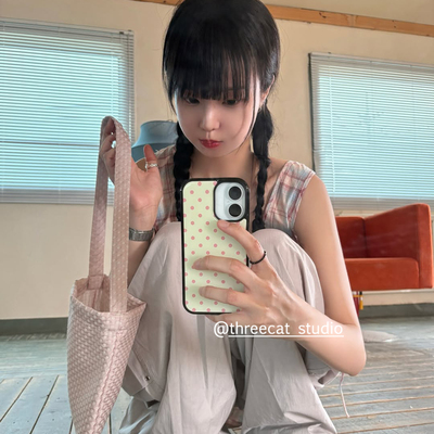 古早少女波点17promax手机壳