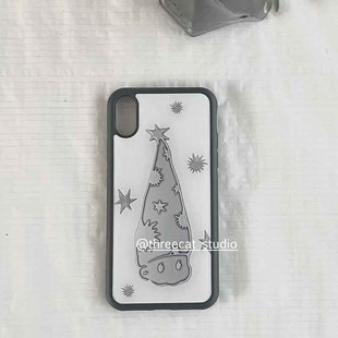 Y2K少女艺术生小丑博主同款 手机壳适用于iphone17promax 12黑边11保护套Xsmax 16pro苹果15 韩系ins个性