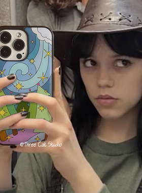 韩ins欧尼梦幻森林博主同款17适用于iphone16pro/17promax苹果15/14/1312/11手机壳xsmax保护套黑边16e