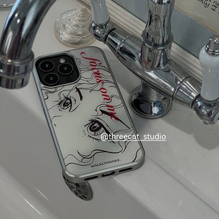 韩国爱豆yeji黄礼志同款 16pro苹果15 12银边11保护套 日漫女孩Y2K少女手机壳适用于iphone17promax