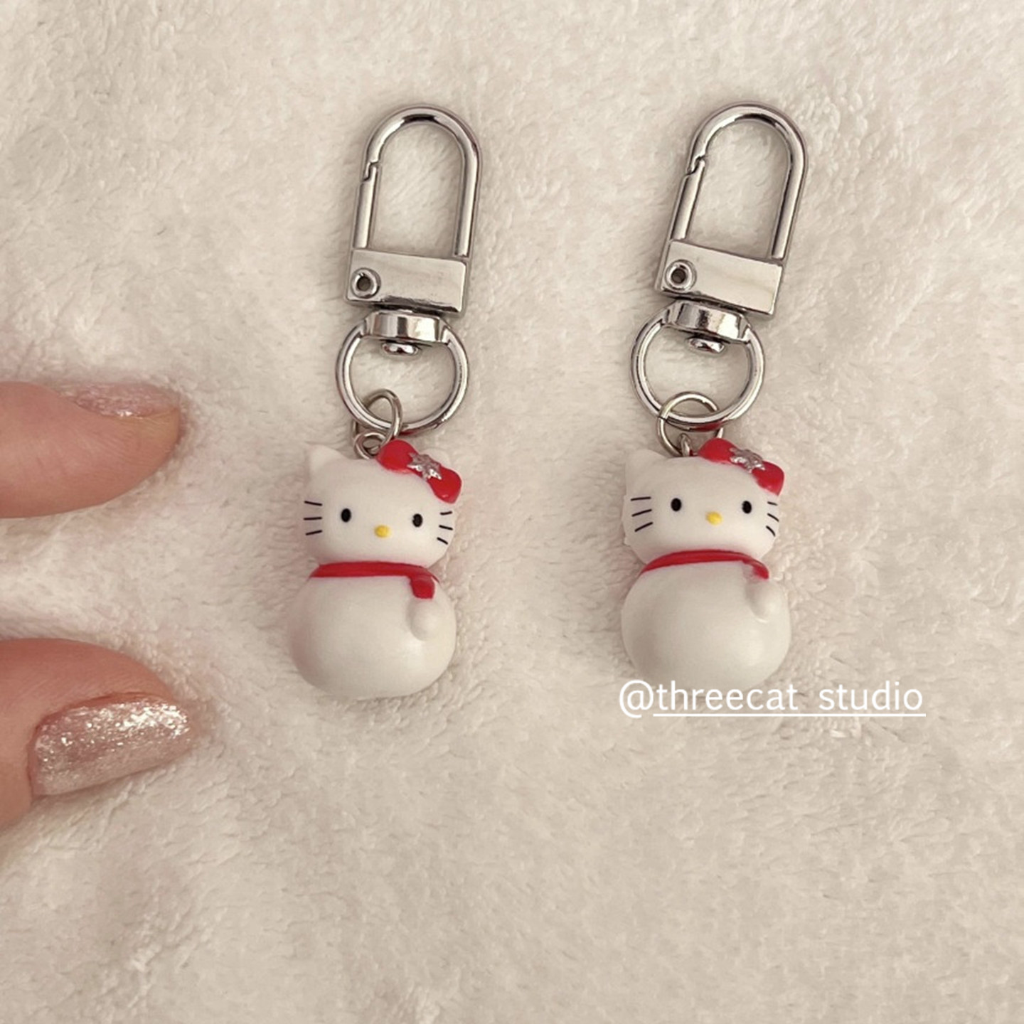 韩系ins秋冬新年圣诞小雪人kitty挂饰包包airpods挂件女车钥匙扣,服饰配件/皮带/帽子/围巾,包挂件,淘宝优惠券,粉丝福利购,淘宝优惠卷