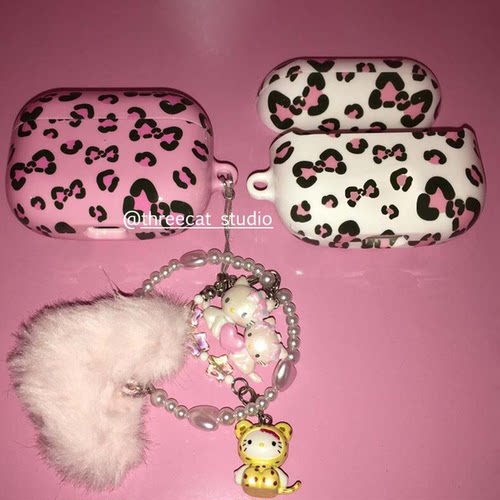 蝴蝶结豹纹pro3代耳机套