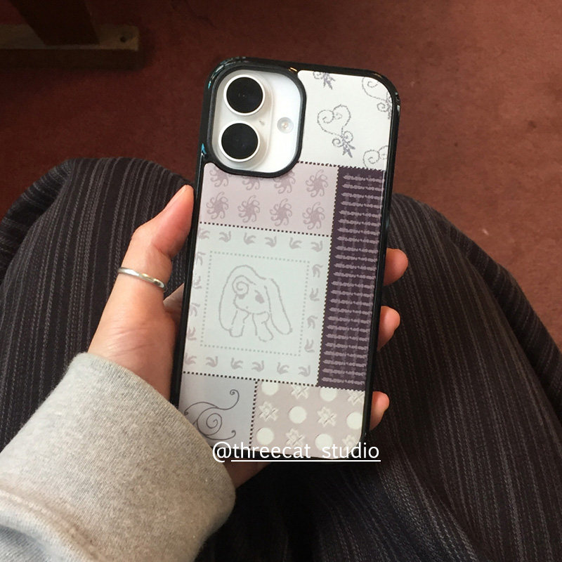 韩ins时尚模范生复古补丁欧尼博主手机壳适用iphone18promax/17pro苹果Duo/17/16/15/14/13/8plus保护套Xsmax