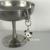 韩系ins甜妹可爱迷你小熊猫挂饰包包手机挂件车钥匙扣airpods饰物