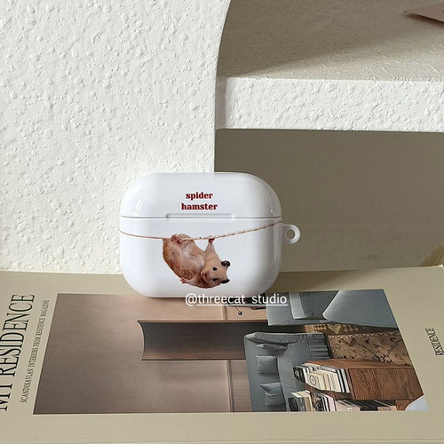 韩ins有趣可爱攀爬仓鼠生pro3进口airpods 5菲林耳机壳适用苹果1/2/3/4/5代airpods pro2保护套airpods 4