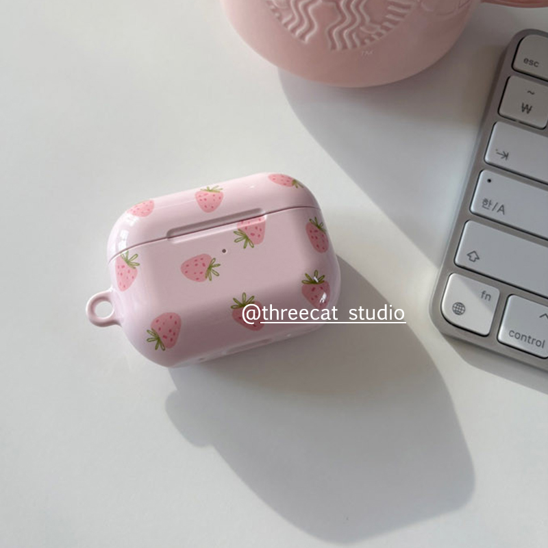 4代少女粉可爱草莓pro2耳机套