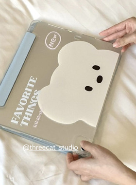 韩ins少女心可爱小熊11代air7/6/5/4平板10代ipad保护壳pro2025防摔透明笔槽11寸苹果ipad7/8/9/10保护套