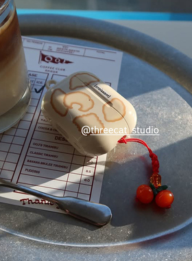 韩国ins设计个性少女心羊角面包4代进口pro3菲林耳机壳适用于苹果1/2/3/4代airpods pro2保护套airpods4硬亮