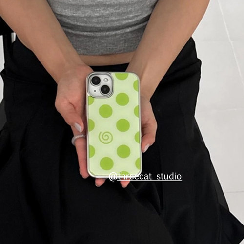 绿色大波点iphone17pro手机壳