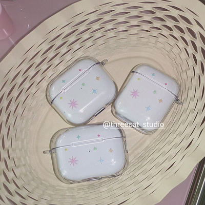 韩系ins爱心丘比特之箭Pro3高透耳机壳适用于苹果airpods4保护套1/2/3代airpods pro2硅胶保护套pro软