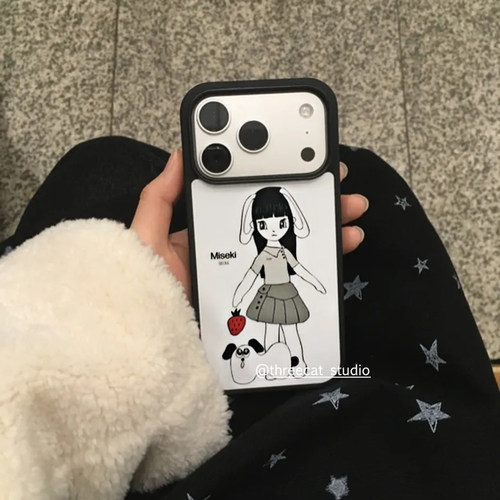 草莓兔耳少女17promax手机壳