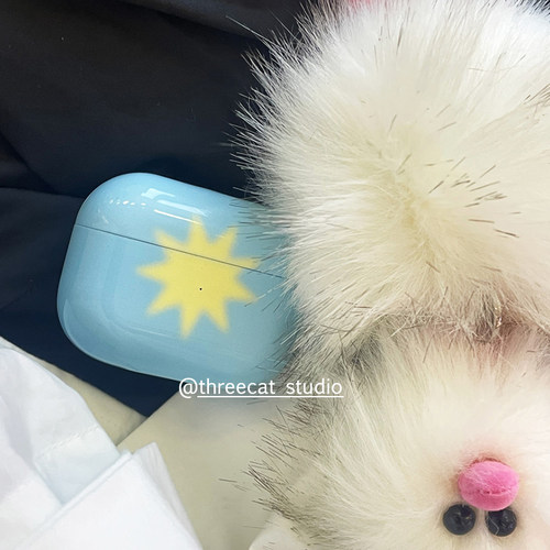 黄色光芒太阳airpods4耳机套