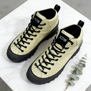 摩纳哥男鞋新款马丁靴中高帮短靴男士皮鞋厚底内增高潮流时尚靴子