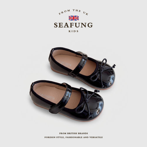 英国Seafung童鞋~女童小皮鞋2026秋季新品蝴蝶结演出鞋软底公主鞋