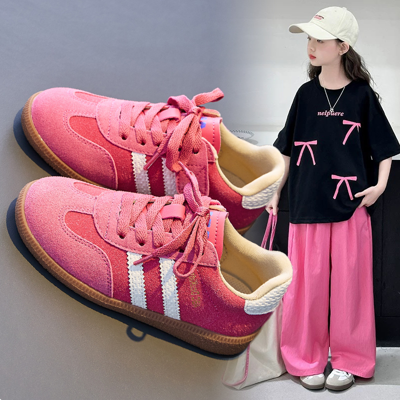 netx MaxM女童德训鞋2025春秋款儿童平底阿甘软底运动鞋百搭板鞋