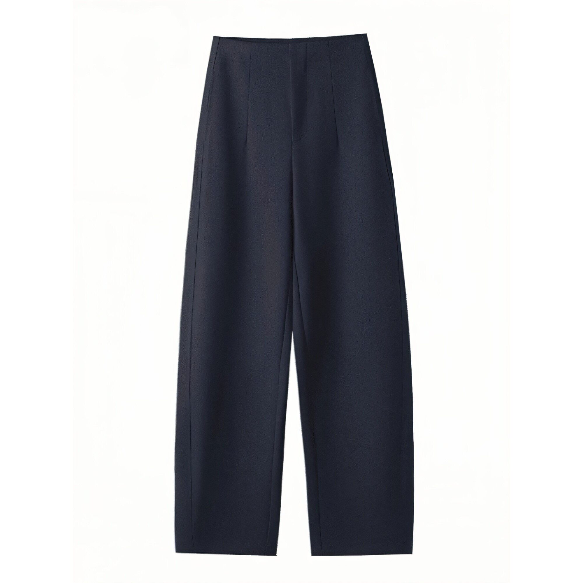 专柜高定新款气质弯刀裤女裤早春季西装长裤黑色镰刀裤直筒西裤子