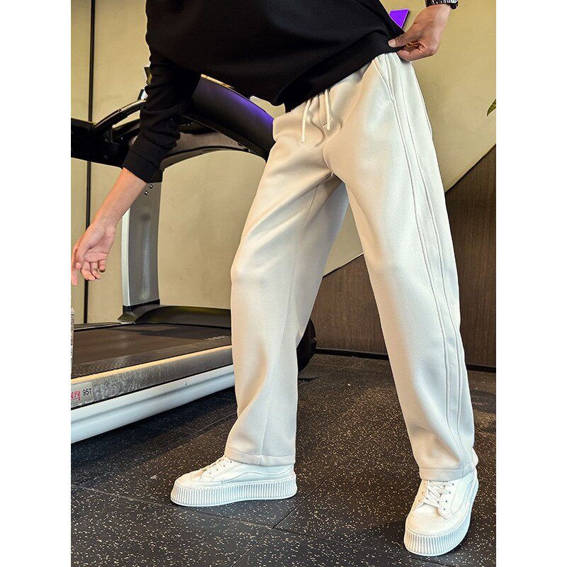 仓市一舒春秋季新款直筒宽松运动裤男士时髦经典简单百搭运动休闲