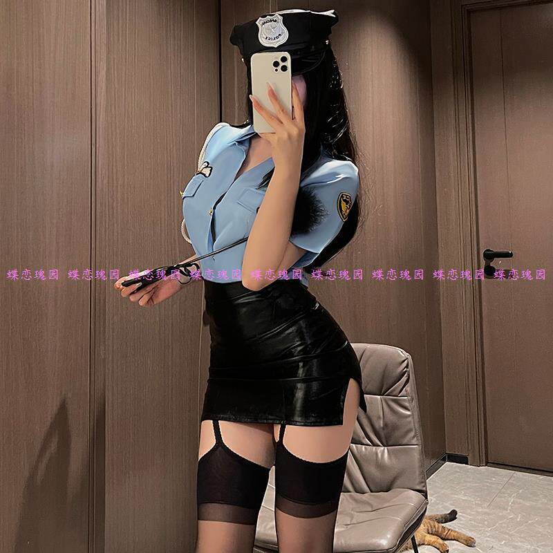 性感纯欲女警cos制服空姐紧身包臀裙情侣诱惑qqn内衣火辣私密睡衣