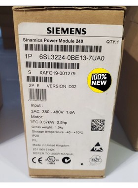 6SL3224-0BE13-7UA0全新G120 功率