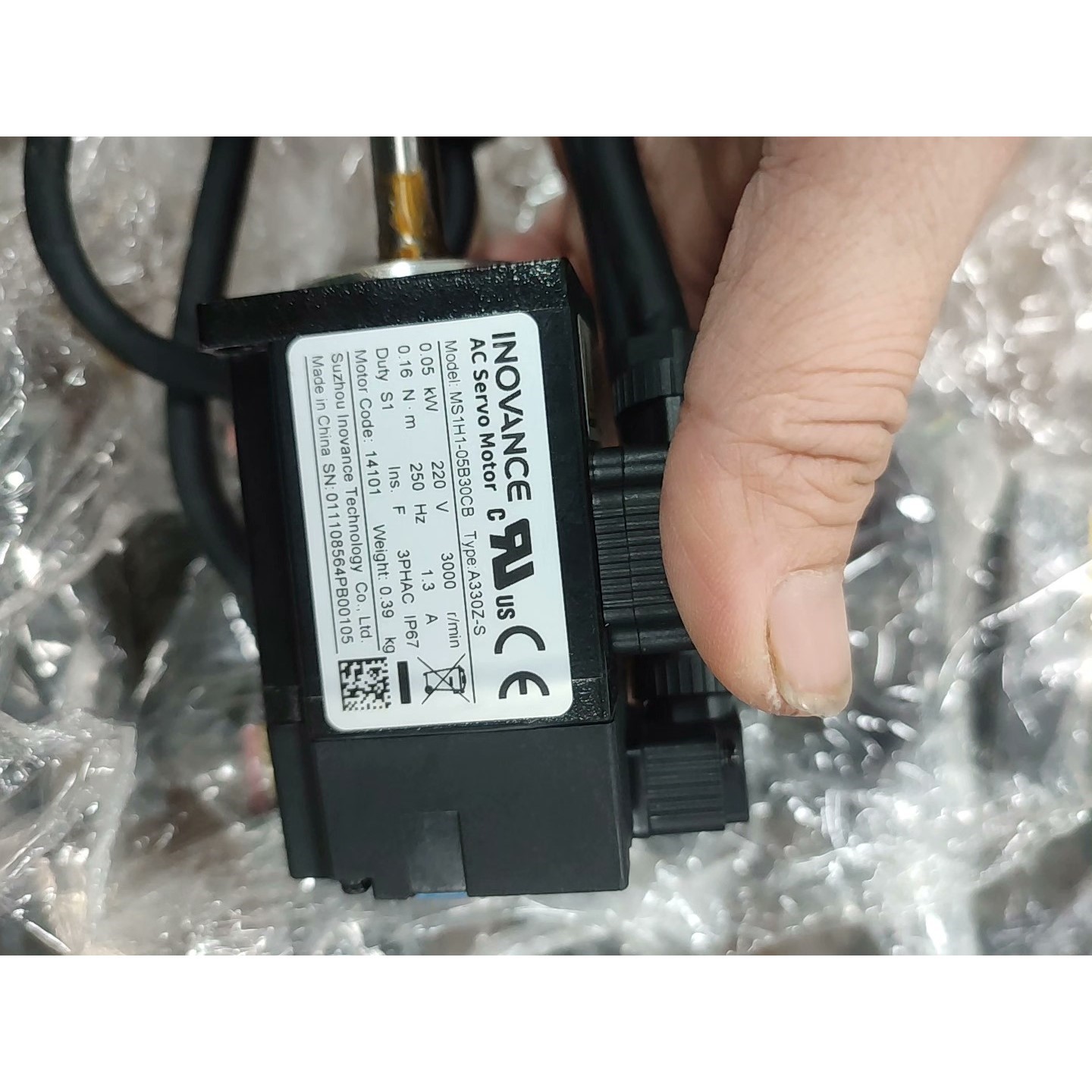 汇川电机MS1H1-05B30CB-A330Z-S,二手拆机