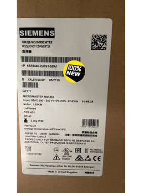 6SE6440-2UC21-5BA1全新 440 无滤