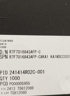 瑞萨原装端子R7F7016843AFP-C,型号TC2976