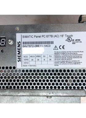 6AV7872-0BE11-1AC0 Panel PC