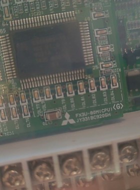 PLC FX3U-80MT  CPU板+I/O板,型号J