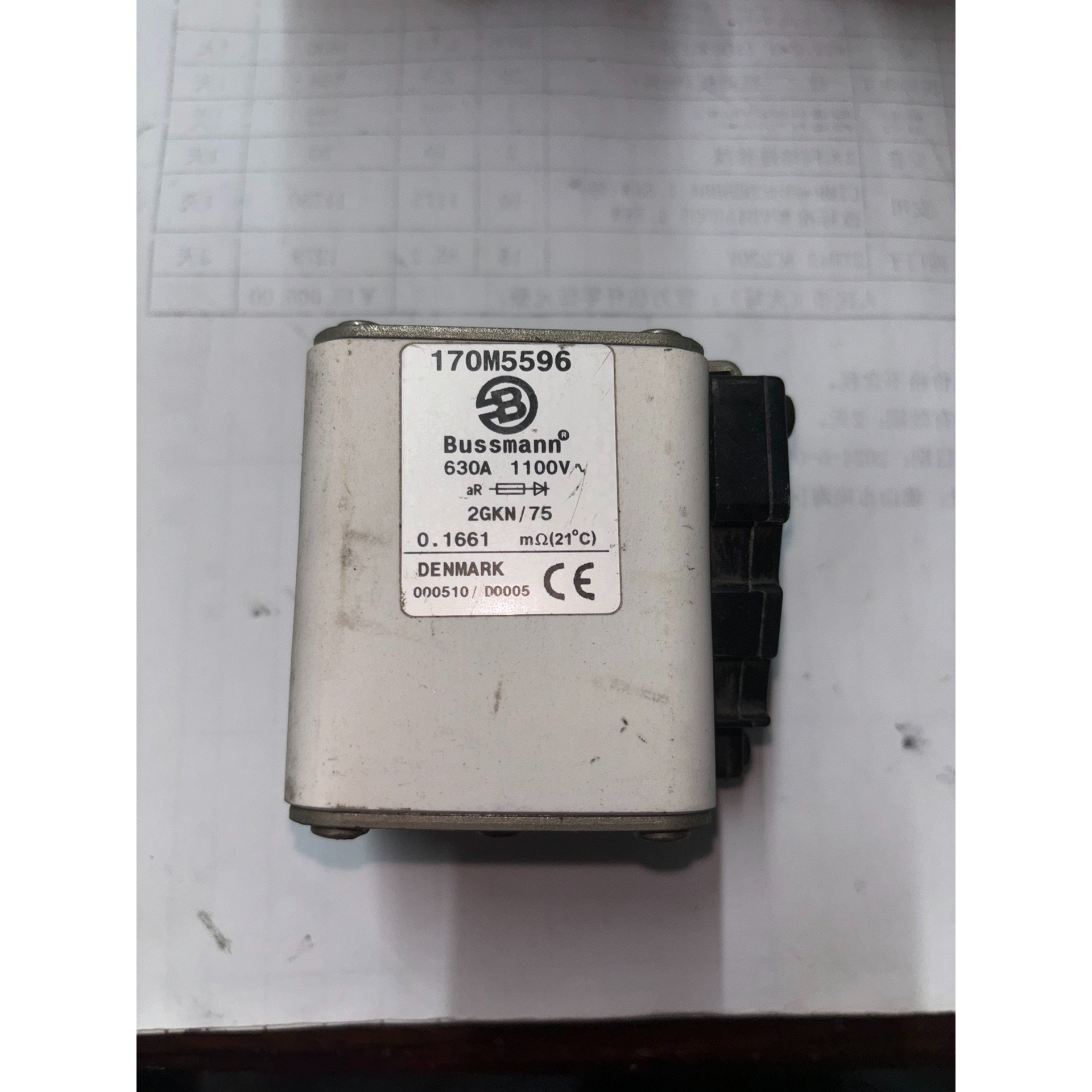 170M5596美国巴斯曼保险丝630A 1100v原装拆机