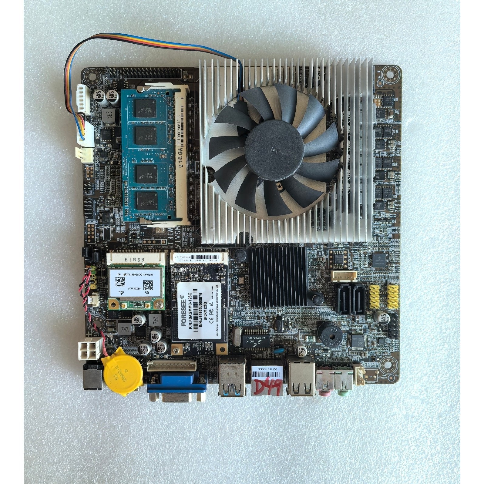 i3-3120M主板+4g内存+128g固态+无线网卡,带原