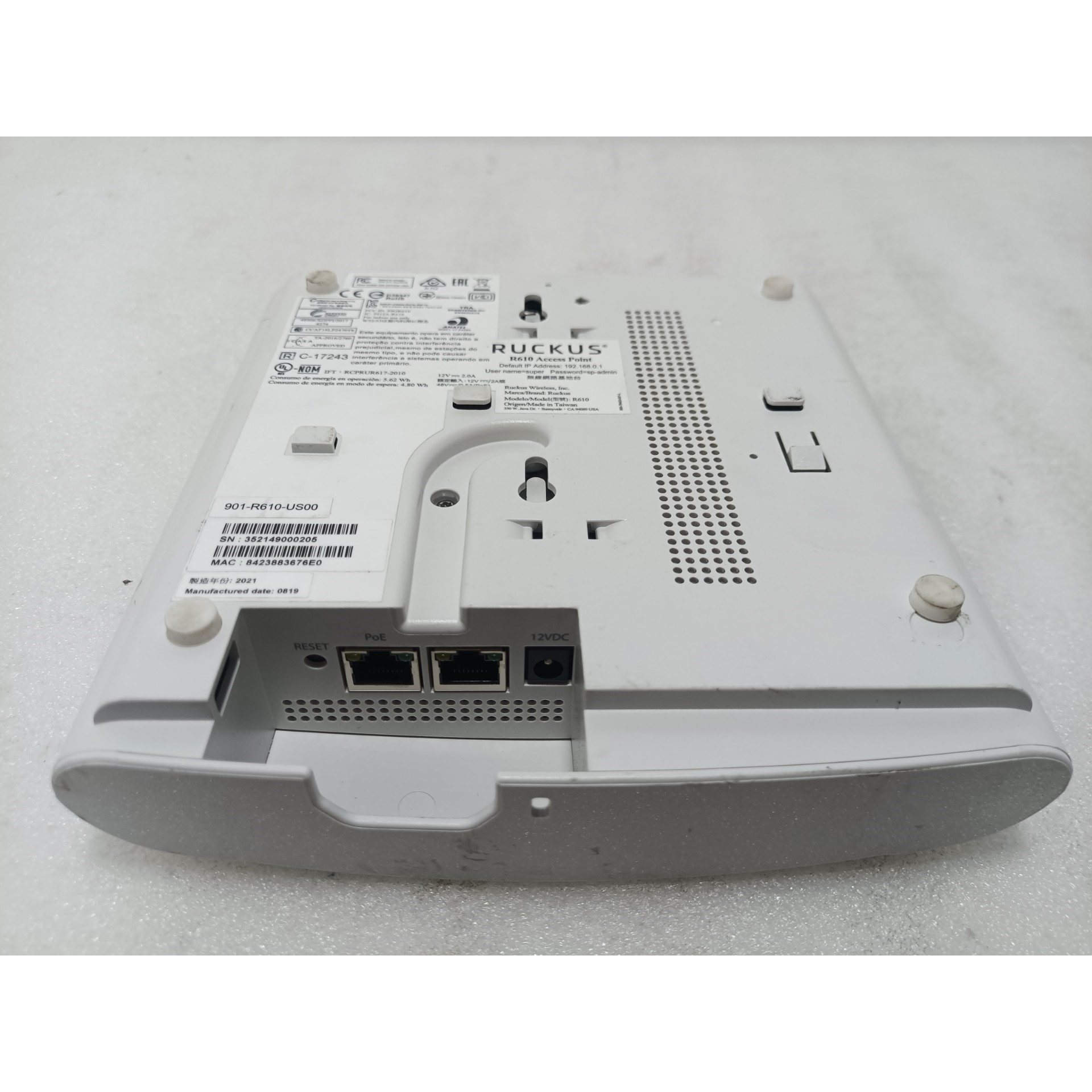 原装二手Ruckus优科R610无线AP型号:901-R61