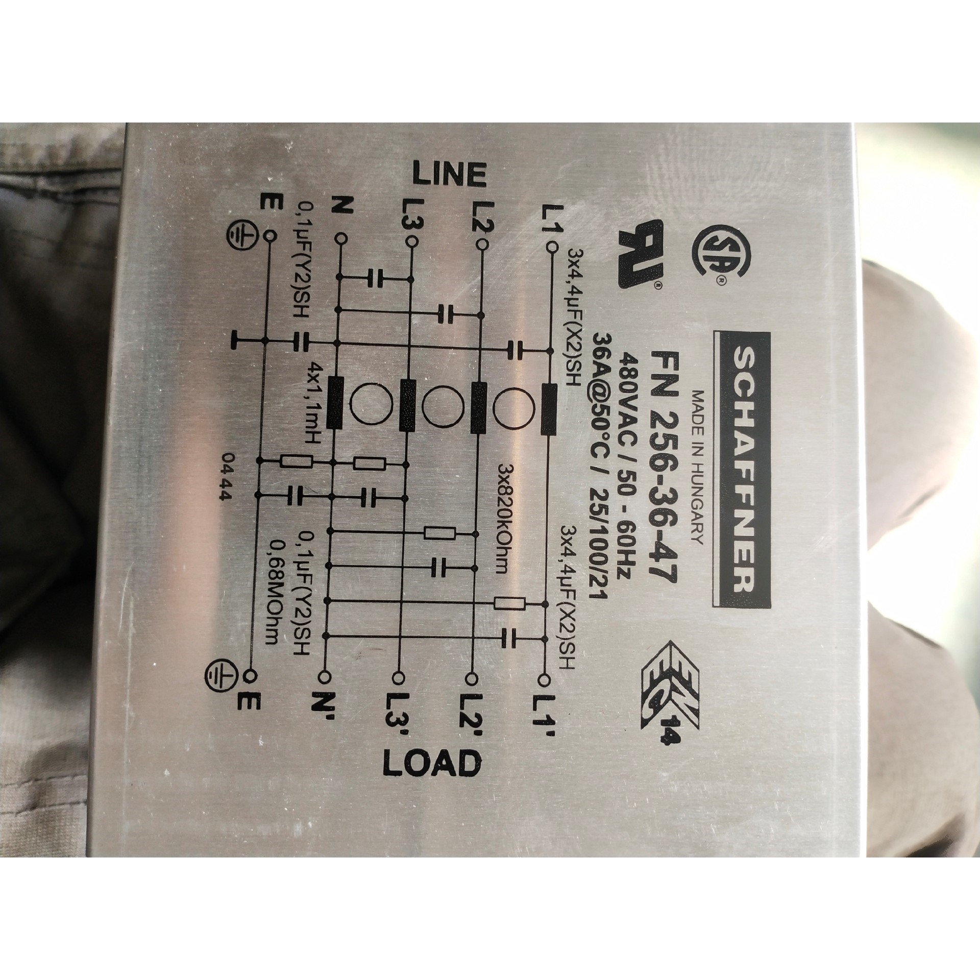 FN256-36-47滤波器Schaffner夏弗纳原装