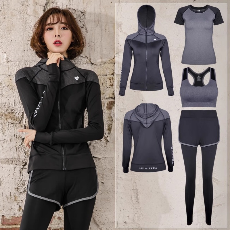 NextLori健身衣服女套装春秋大码速干衣瑜伽服运动晨跑服羽毛球服