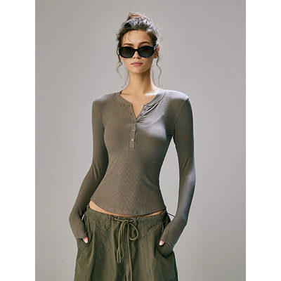 MDCW米兰风瑜伽服女2025春秋新款运动上衣训练普拉提健身服