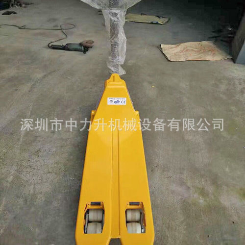 2吨3吨超宽超短手动叉车液压搬运车加长小型托盘车地牛