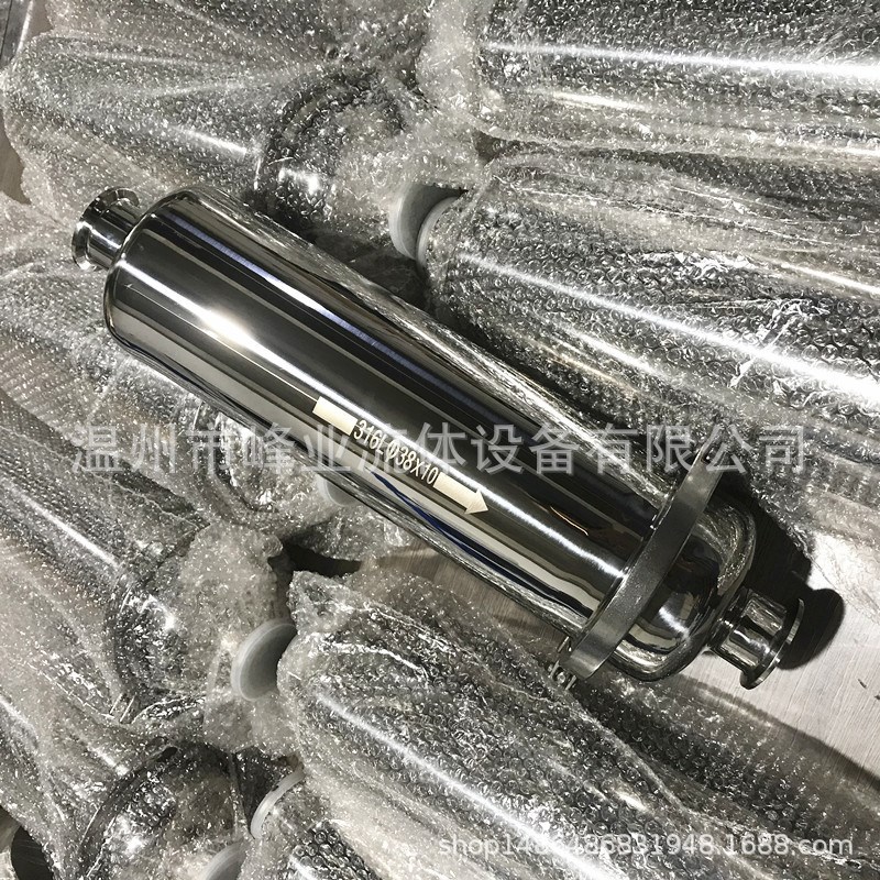 厂家卫生级不锈钢316L快装直通过滤器管道过滤器配不锈钢滤网