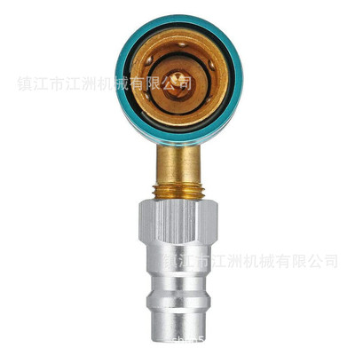 r12r22转换r134a快速接口1234yf低压转换头螺纹转快插蓝色接头