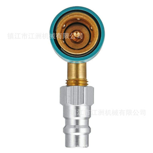 r12r22转换r134a快速接口1234yf低压转换头螺纹转快插蓝色接头