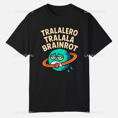 Tralalero Tralala男子街头服装图形t恤夏季服装滑稽短袖印花t恤