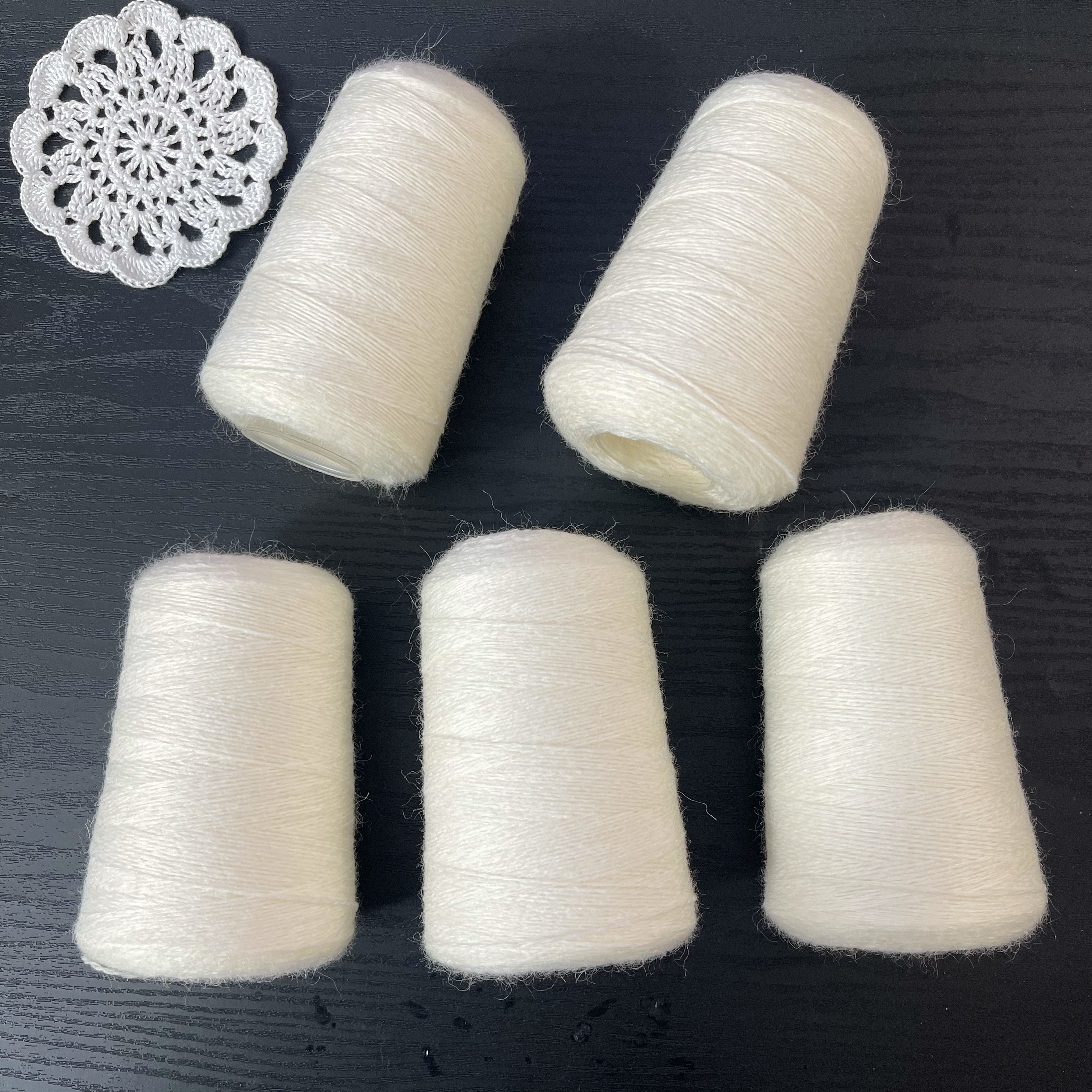 8/2支超软羊毛线毛线围巾线毛衣线开衫男女士毛衣线中细乳白色